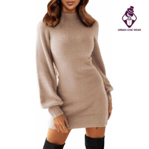 Ribbed Knit Sweater Dress